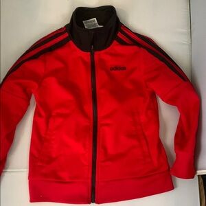 Adidas Red and Black Quilted Winter Jacket